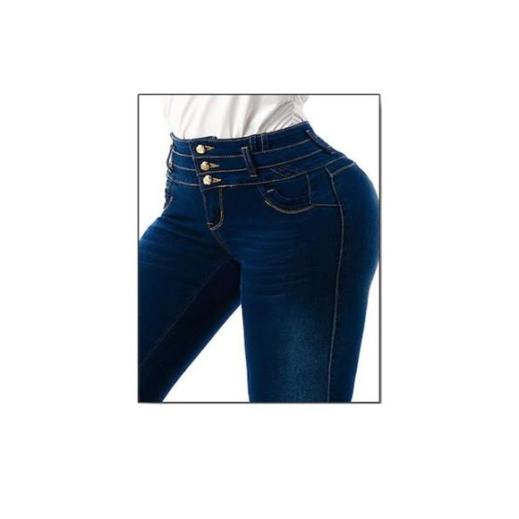WAIST 30 INCHES SIZE 7 SKINNY JEANS STRETCH DENIM PUSH UP BLUE 7-2 MK1410 SZ7 - Picture 9 of 10